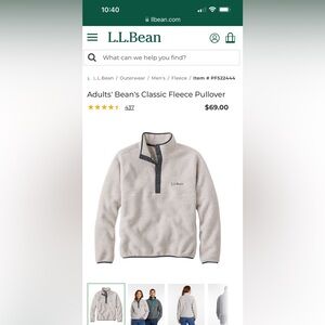 LL BEAN women’s fleece, Xtra large. Beautiful Periwinkle color